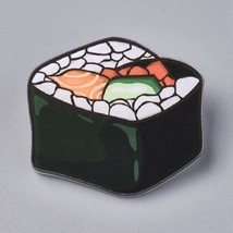 Sushi Roll Backpack Pin Brooch Acrylic Flash Accessories Japanese Kawaii Seaweed - £3.18 GBP