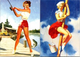 Gil Elvgren 1994 Sexy Pin-Up 6&quot;x4&quot; GLOSSY Postcard Lot #12 - $5.39