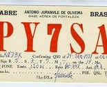 PY7SA QSL Card Labre Brasil 1958 Base Aerea De Forteleza - $10.89