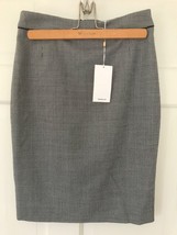 NEW Hugo Boss Women&#39;s Wool Blend Pencil Skirt black white size 4. - £54.02 GBP