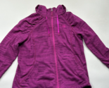 The North Face Women’s Size L Pink Purple Stripe Full Zip Fleece Hoodie ... - $22.43