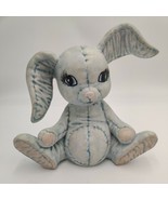 1980 Ceramic Handpainted Pastel Blue Easter Bunny by Kimple Mold BUNNY D... - $17.82