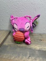 Disney Lilo &amp; Stitch Pink Angel Strawberry Feed Me Series 6&quot; Plush New Tag 2023 - £11.68 GBP
