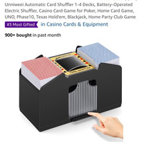 Automatic Card Shuffler 1-4 Decks, Battery-Operated Electric Shuffler, C... - $546.87 MXN