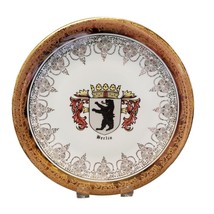 Vintage White Schedel Berlin Plate Heavy Gilt Trim Bavaria Coat of Arms ... - £6.29 GBP