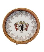Vintage White Schedel Berlin Plate Heavy Gilt Trim Bavaria Coat of Arms ... - £6.34 GBP