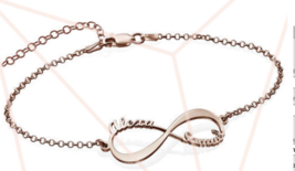 Infinity Personalized Rose Gold Diamond Bracelet - £88.46 GBP