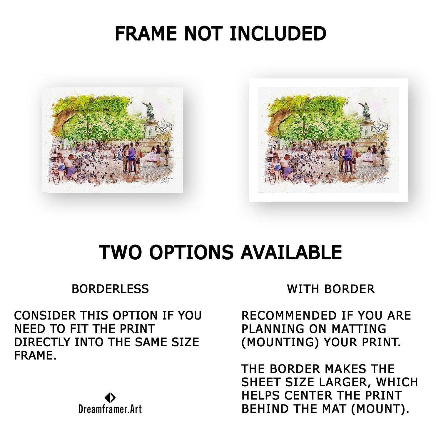 Premium Art Print Columbus Plaza in Santo Domingo in Watercolors, by Dreamframer Item image 5