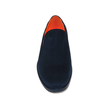 Men Tayno Dressy Casual Soft Suede Comfortable Slip on Loafer #ALPHA S Navy image 3