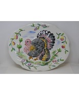 Italian Large Ceramic Decorative Thanksgiving Turkey Platter 20x16 - £39.32 GBP