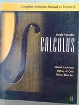 Complete Solutions Manual for Single Variable Calculus, Sixth Edition (S... - $84.73