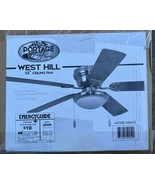 Portage Bay 50252 Hugger 52&quot; Brushed Nickel West Hill Ceiling Fan Light - $72.95