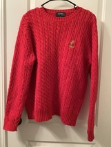 Lauren Ralph Lauren Sweater Women’s Red Cable Knit Sweater Size Large  - $72.52