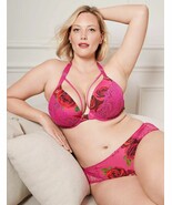 Lane Bryant CACIQUE Pink FLORAL PUSH UP Balconette Bra 42DDD 44DD 40F 38... - $87.34 CAD