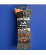 2 Pairs Realtree Crew Socks Men&#39;s Shoe Size 6-12 Brown New - $7.69