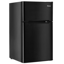 3.2 cu ft. Compact Stainless Steel Refrigerator-Black - Color: Black - £232.60 GBP