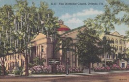 First Methodist Church Orlando Florida FL 1950 Postcard D54 - £2.15 GBP