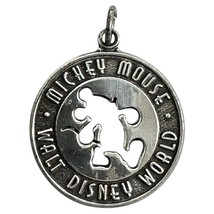 Sterling Silver Walt Disney Florida Mickey Mouse Round Charm Pendant 5.3g - $489.99