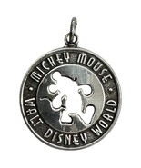 Sterling Silver Walt Disney Florida Mickey Mouse Round Charm Pendant 5.3g - $669.83 CAD