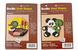 Bucilla Cross Stitch Panda Duck Mallard Plastic Canvas Great Shapes  - £9.88 GBP