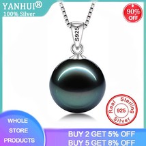 YANHUI With Certificate Natural Freshwater Pearl Pendant Necklace Fashion 925 Si - £12.35 GBP