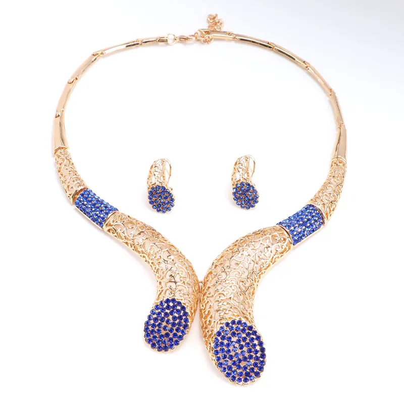 New Sale!! Dubai African GolNecklace Earrings Costume Jewelry Sets Women Wedding - £24.92 GBP