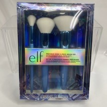 e.l.f. PRECIOUS GEMS 3of4pc Brush Set Face Makeup Holiday Collection Powder Brow - £3.97 GBP