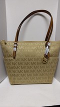 NWT MICHAEL KORS Jet Set East West Top Zip TOTE BAG - Camel - $185.50