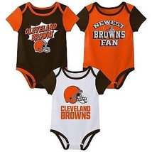 NFL Cleveland Browns Infant Boys&#39; 3pk Bodysuit - 3-6M - £12.60 GBP