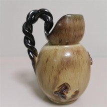 Rare Vintage Roger Guerin Bouffioulx Jug with Braided Handle and Fishes Belgium - £73.29 GBP