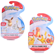 Pokemon Battle Ready Battle Figures Multi-Pack 4 with Pikachu Charmander Eevee &amp; - £7.44 GBP
