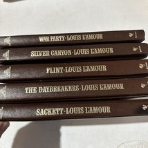 Lot Of 5 Louis L&#39;amour Leatherette Books--Sackett, Flint, War Party And More - £23.45 GBP