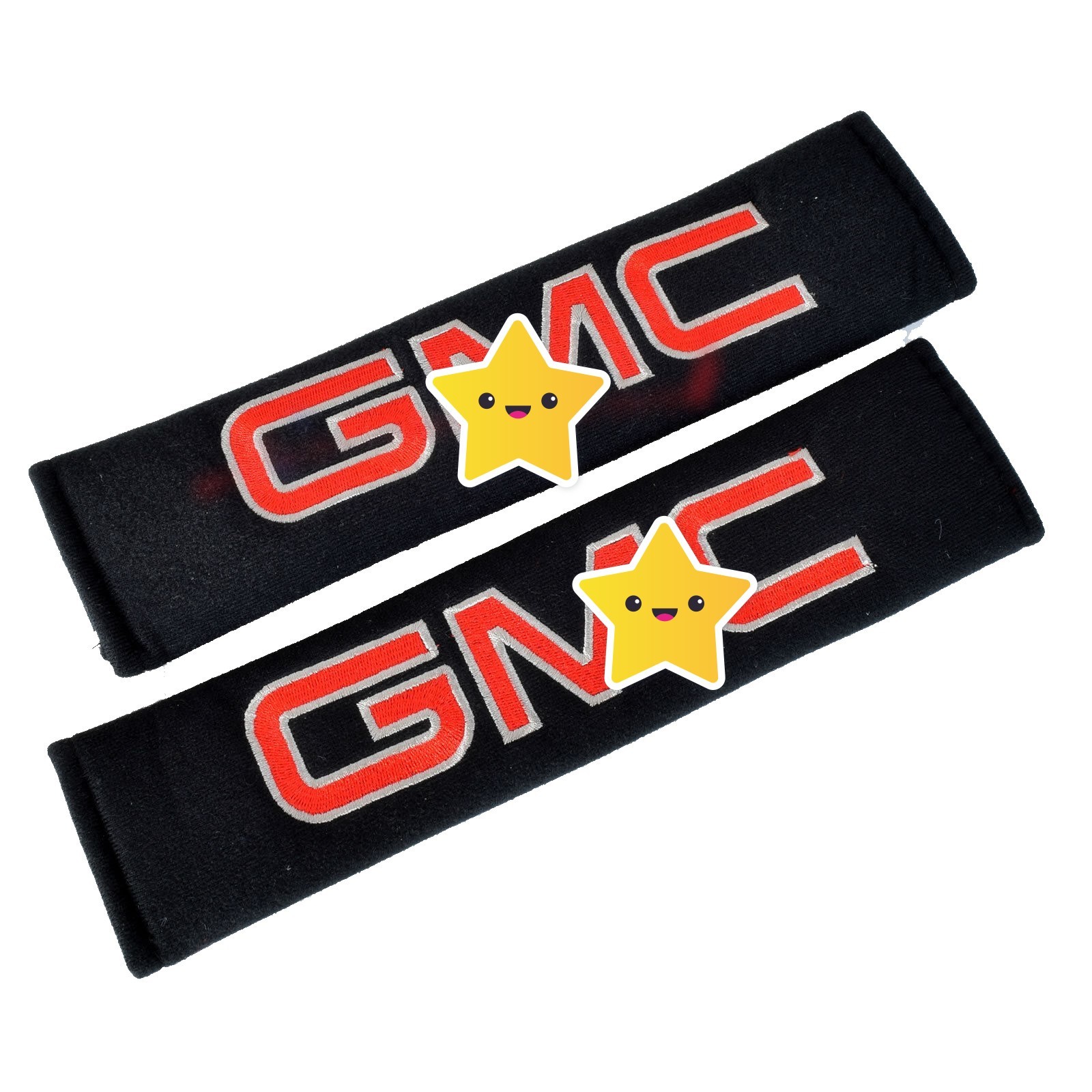 GMC Embroidered Logo Car Seat Belt Cover Seatbelt Shoulder Pad 2 pcs - $12.99