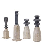 Candle Holder (Set of 4) 8.75&quot;H, 9.25&quot;H, 11.5&quot;H, 13.25&quot;H Resin/Stone Powder - $148.22 CAD