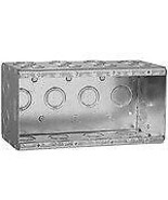 Hubbell 698 Masonry Box 4 Device Non-Gangable 3-1/2&quot; Deep 1/2&quot; &amp; 3/4&quot; End - £21.93 GBP