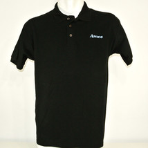 AMES Department Store Employee Uniform Vintage Black Polo Shirt Size L L... - £20.02 GBP