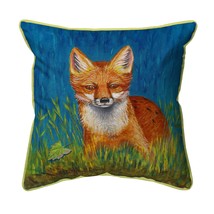 Betsy Drake Red Fox Large Indoor Outdoor Pillow 18x18 - £37.50 GBP
