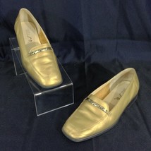 Unisa Womens Gold Lame Flats Shoes SIZE 7.5 B - £8.90 GBP