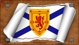 Nova Scotia Flag Scroll Novelty Mini Metal License Plate Tag - £11.74 GBP