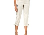 Style &amp; Co. Women&#39;s Embroidered Capri Pants Stonewall Plus Size 22W NEW ... - $49.00