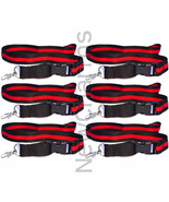 6 of Lanyards with Thin RED Line w/ Hook and Removable Clasp - Fire Figh... - £12.52 GBP