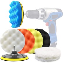 6 Inch Car Polishing &amp; Buffing Sponge Pads Kit Wool Bonnet Pads For Household El - £30.04 GBP