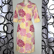 Vintage Melanie Apple Stretch Lycra Flower Power Shirt Dress Size Small - £34.87 GBP
