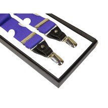 ELEGANT Suspenders Clip on and Button Option for Slacks or Suit Pants Purple image 4