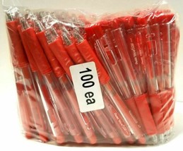 NEW Pentel Wow! Retractable Gel Pen RED INK Med Tip .7mm BULK 100-pcs K437-B - £21.71 GBP