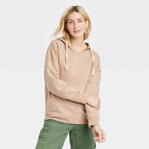 Universal Thread Women&#39;s Fleece Hooded Sweatshirt Light Brown Size Small - £14.49 GBP