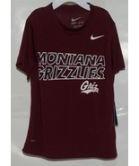 Nike Dry Fit Montana Grizzlies Maroon Size 4 Short Sleeve Tee Shirt - £16.01 GBP