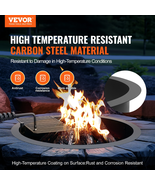 VEVOR Fire Pit Ring w/ BBQ Fire Ring 35 Inch Outer Steel DIY Campfire Fi... - £64.96 GBP