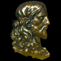 Jesus Christ Wall Christian sculpture plaque Dark Bronze Finish - $19.79