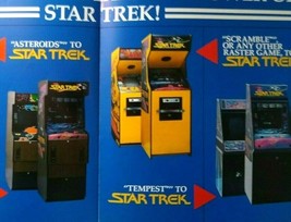 Star Trek Arcade Flyer Original 1983 Video Game Artwork Retro Vintage Space Age - £28.48 GBP